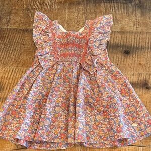 Tartine et Chocolat smocked dress. 9 months.